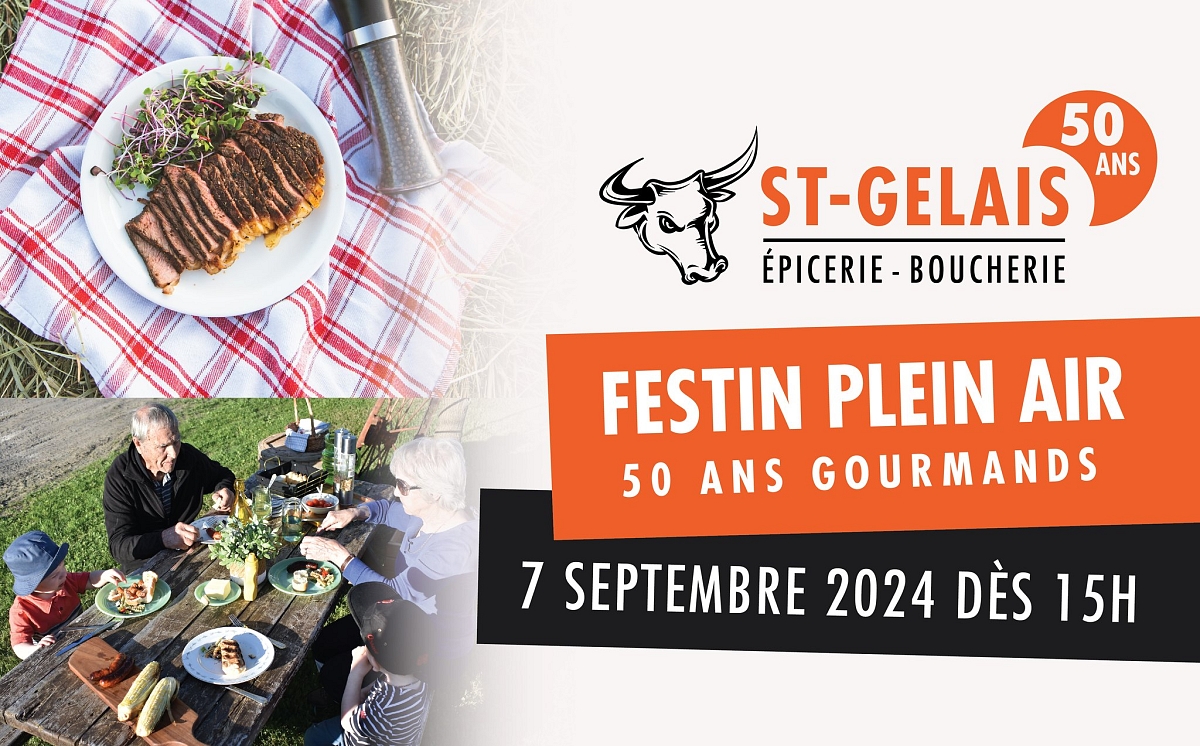 Festin plein air 50 ans gourmands de l Épicerie Boucherie R St Gelais