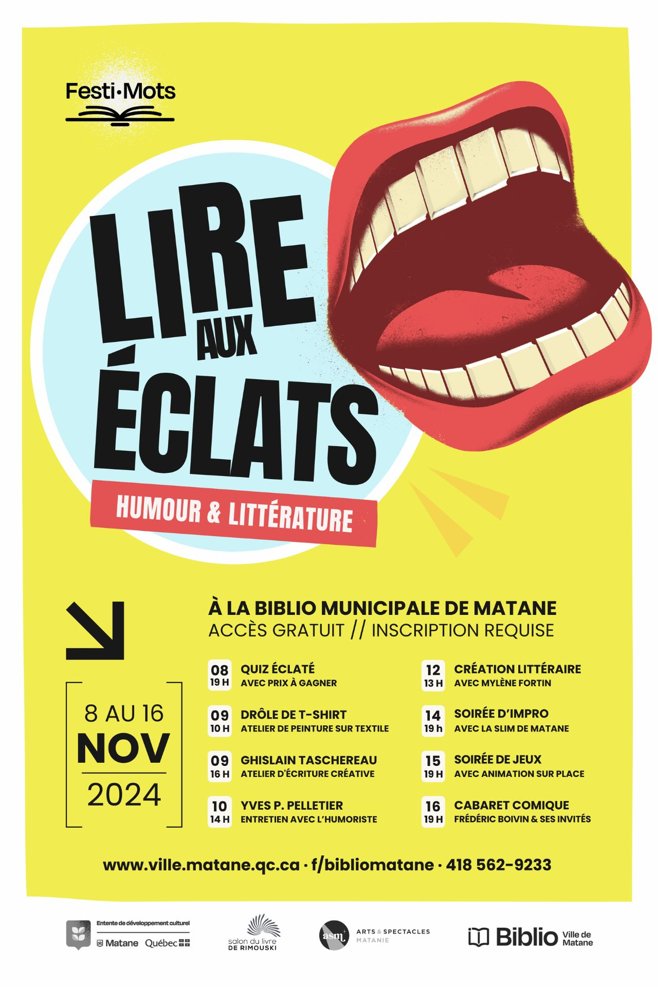 Festi-Mots - Lire au éclats: Humour et littérature