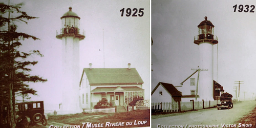 Le deuxième phare de Matane en 1925 et 1932.