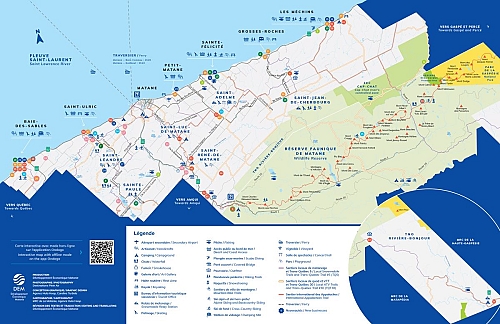 Carte touristique de La Matanie 2024